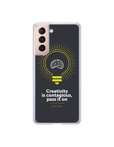 Coque Samsung Galaxy S21 5G Creativity is contagious, Einstein - Shop Gasoline