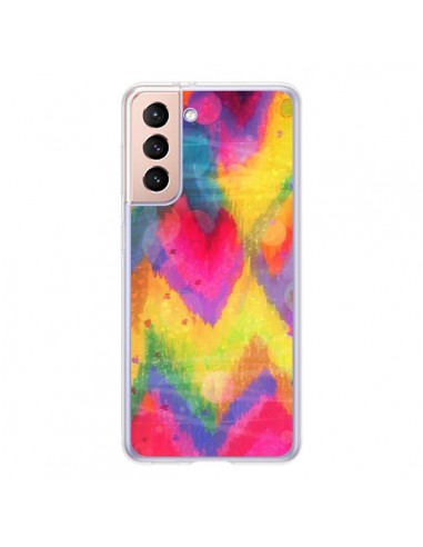 Coque Samsung Galaxy S21 5G Coeur Tribal - Ebi...