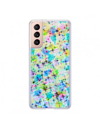 Coque Samsung Galaxy S21 5G Stars Etoiles Bleues - Ebi Emporium