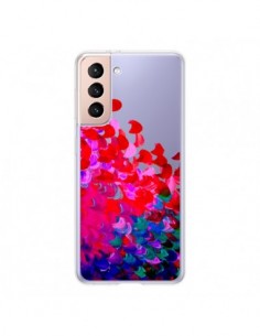 Coque Samsung Galaxy S21 5G Creation in Color Pink Rose...