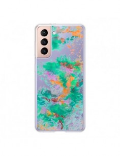 Coque Samsung Galaxy S21 5G Mermaid Sirene Fleur Flower...