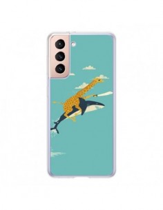 Coque Samsung Galaxy S21 5G Girafe Epee Requin Volant -...