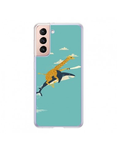Coque Samsung Galaxy S21 5G Girafe Epee Requin Volant - Jay Fleck
