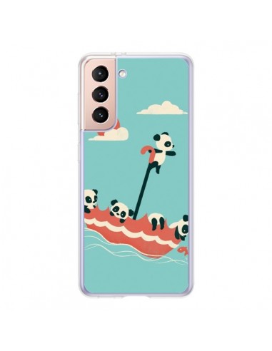 Coque Samsung Galaxy S21 5G Parapluie Flottant Panda - Jay Fleck