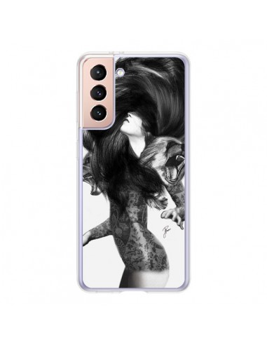 Coque Samsung Galaxy S21 5G Femme Ours - Jenny Liz Rome