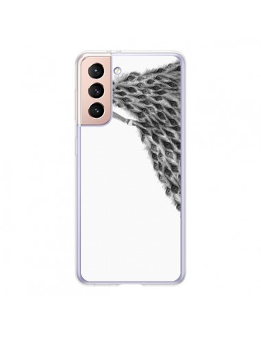 Coque Samsung Galaxy S21 5G Peacock Paon Robe Femme - Jenny Liz Rome