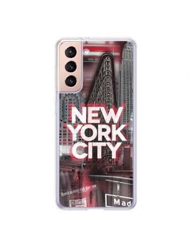 Coque Samsung Galaxy S21 5G New York City Rouge - Javier Martinez