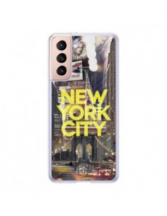 Coque Samsung Galaxy S21 5G New York City Jaune - Javier...