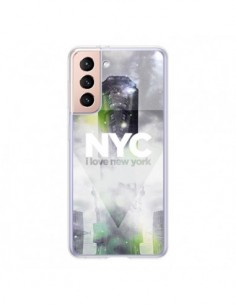 Coque Samsung Galaxy S21 5G I Love New York City Gris...