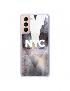Coque Samsung Galaxy S21 5G I Love New York City Orange -...