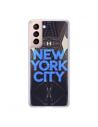 Coque Samsung Galaxy S21 5G New York City Bleu - Javier Martinez