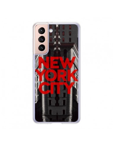 Coque Samsung Galaxy S21 5G New York City Rouge - Javier Martinez