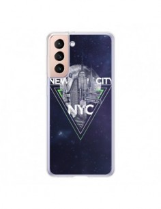 Coque Samsung Galaxy S21 5G New York City Triangle Vert -...