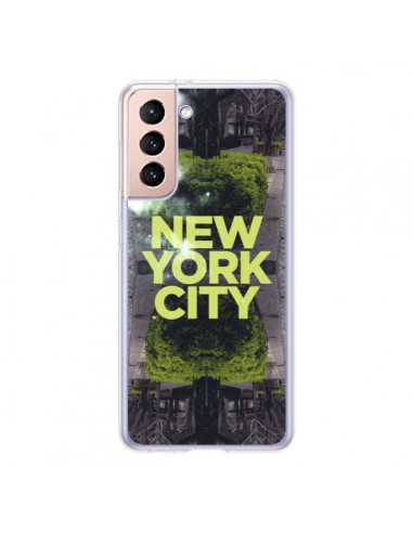 Coque Samsung Galaxy S21 5G New York City Vert - Javier Martinez
