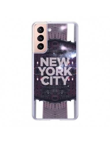 Coque Samsung Galaxy S21 5G New York City Violet - Javier Martinez