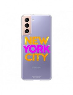 Coque Samsung Galaxy S21 5G New York City NYC Orange Rose...