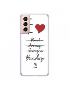 Coque Samsung Galaxy S21 5G I love Bradley Coeur Amour -...