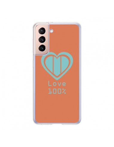 Coque Samsung Galaxy S21 5G Love 100% Coeur Amour - Julien Martinez
