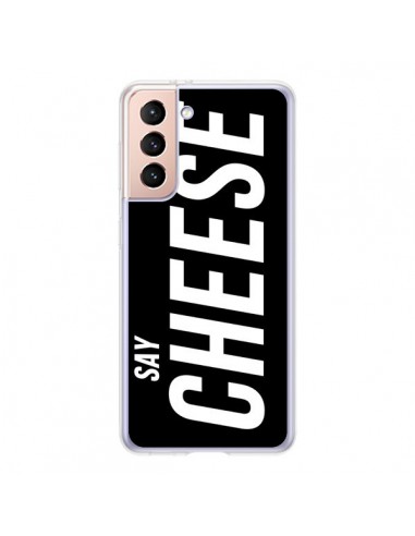 Coque Samsung Galaxy S21 5G Say Cheese Smile Noir - Jonathan Perez