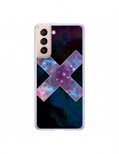 Coque Samsung Galaxy S21 5G Nebula Cross Croix Galaxie -...