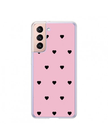 Coque Samsung Galaxy S21 5G Coeurs Roses - Jonathan Perez