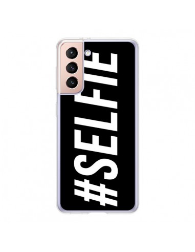 Coque Samsung Galaxy S21 5G Hashtag Selfie Noir Horizontal - Jonathan Perez