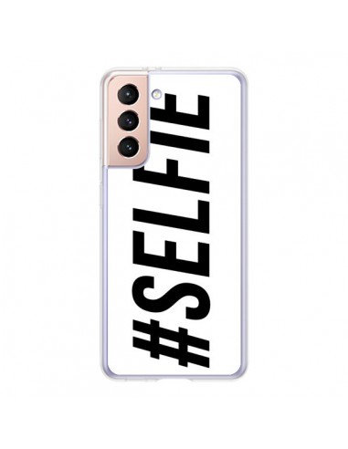 Coque Samsung Galaxy S21 5G Hashtag Selfie Blanc Horizontal - Jonathan Perez