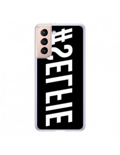 Coque Samsung Galaxy S21 5G Hashtag Selfie Blanc Inversé...