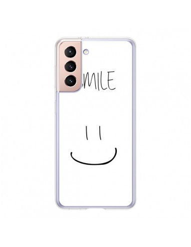 Coque Samsung Galaxy S21 5G Smile Souriez en Blanc - Jonathan Perez