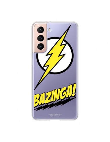 Coque Samsung Galaxy S21 5G Bazinga Sheldon The Big Bang Thoery Transparente - Jonathan Perez