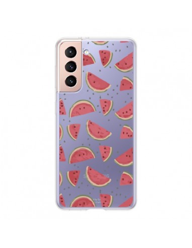 Coque Samsung Galaxy S21 5G Pasteques Watermelon Fruit Transparente - Dricia Do
