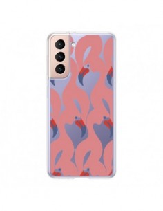 Coque Samsung Galaxy S21 5G Flamant Rose Flamingo...