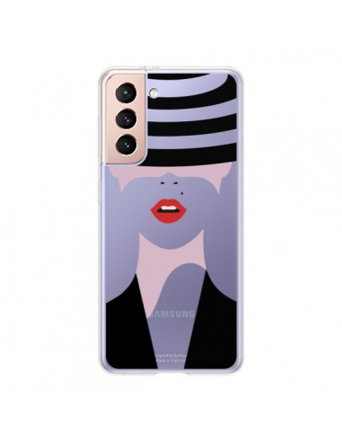 Coque Samsung Galaxy S21 5G Femme Chapeau Hat Lady Transparente - Dricia Do