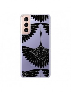 Coque Samsung Galaxy S21 5G Paon Faisan Transparente -...