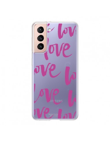 Coque Samsung Galaxy S21 5G Love Love Love Amour Transparente - Dricia Do