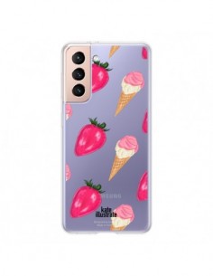 Coque Samsung Galaxy S21 5G Strawberry Ice Cream Fraise...