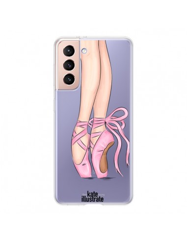 Coque Samsung Galaxy S21 5G Ballerina Ballerine Danse Transparente - kateillustrate
