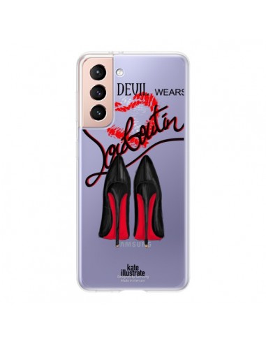 Coque Samsung Galaxy S21 5G The Devil Wears Shoes Demon Chaussures Transparente - kateillustrate