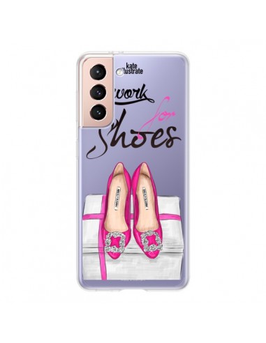 Coque Samsung Galaxy S21 5G I Work For Shoes Chaussures Transparente - kateillustrate
