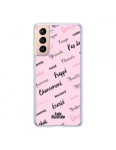 Coque Samsung Galaxy S21 5G Ballerina Ballerine Mots - kateillustrate