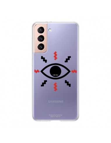 Coque Samsung Galaxy S21 5G Eye I See You Oeil Transparente - Koura-Rosy Kane