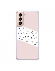 Coque Samsung Galaxy S21 5G Festive Pattern Rose -...