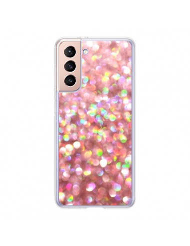 Coque Samsung Galaxy S21 5G Paillettes Pinkalicious - Lisa Argyropoulos