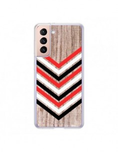 Coque Samsung Galaxy S21 5G Tribal Aztèque Bois Wood...