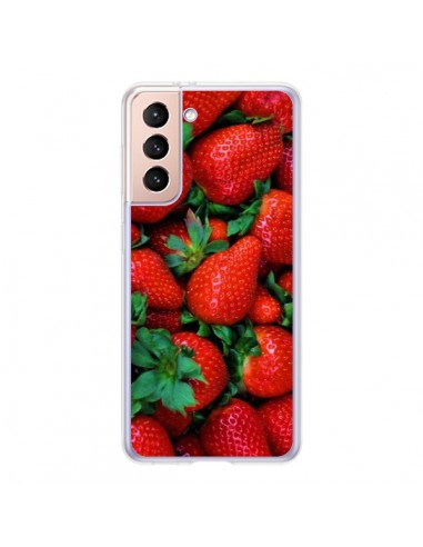 Coque Samsung Galaxy S21 5G Fraise Strawberry Fruit - Laetitia
