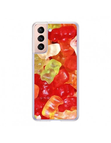 Coque Samsung Galaxy S21 5G Bonbon Ourson Multicolore Candy - Laetitia