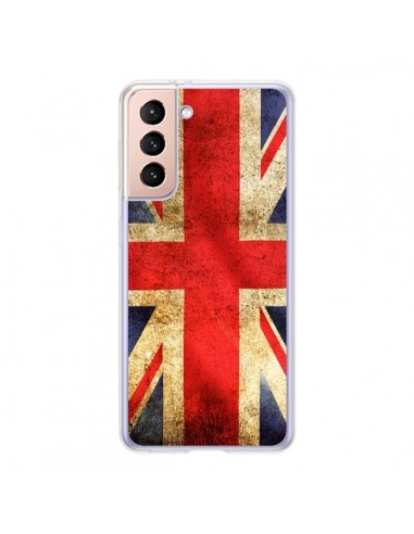 Coque Samsung Galaxy S21 5G Drapeau Angleterre Anglais UK - Laetitia