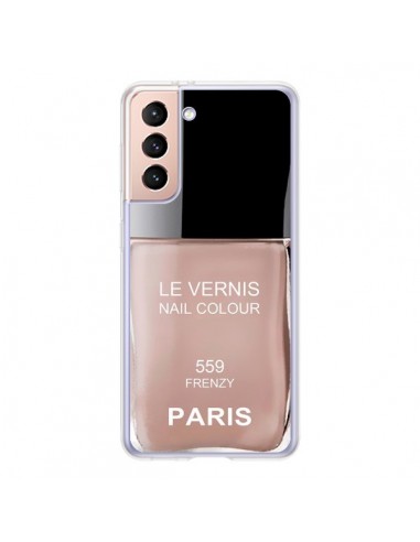 Coque Samsung Galaxy S21 5G Vernis Paris Frenzy Beige - Laetitia