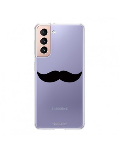 Coque Samsung Galaxy S21 5G Moustache Movember Transparente - Laetitia