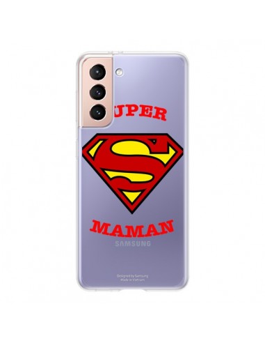 Coque Samsung Galaxy S21 5G Super Maman Transparente - Laetitia